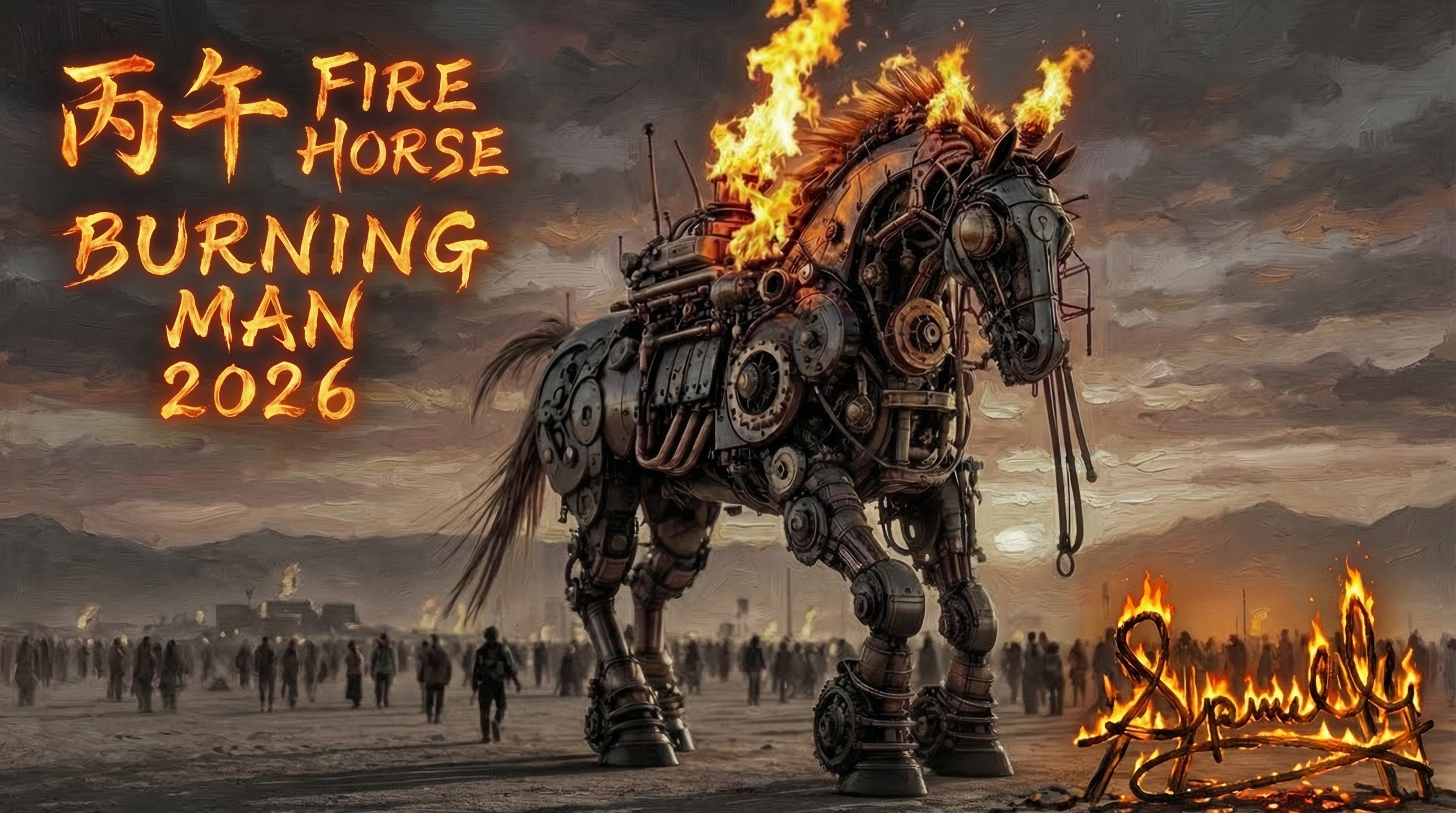 Fire Horse Oil Painting